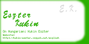 eszter kukin business card